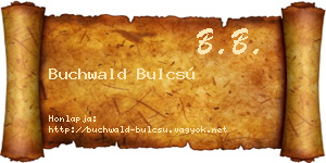 Buchwald Bulcsú névjegykártya