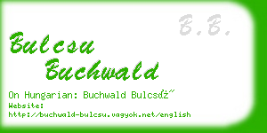 bulcsu buchwald business card